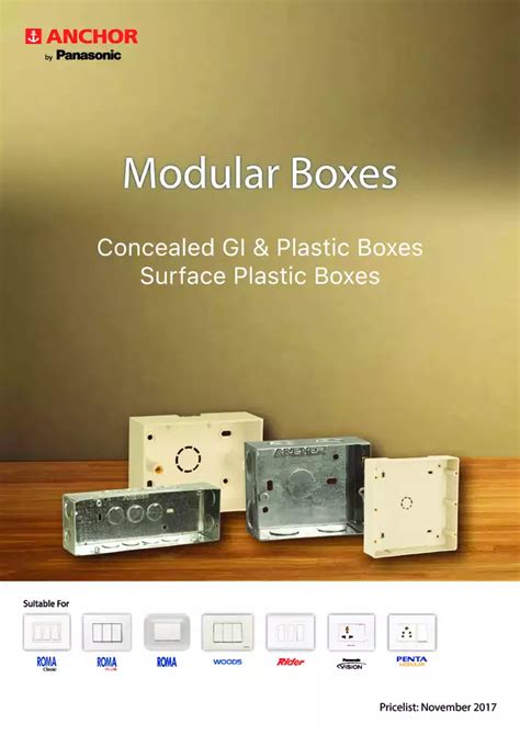 legrand metal box price list 2018|modular box size list.